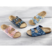 Tieffußbett-Pantoletten Natur