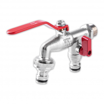 Produktbild »Doppelanschluss-Kugelauslaufhahn 1/2'«