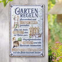 Retro-Schild Garten