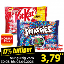 Nur mit der NORMA Plus App günstiger: »Minis«