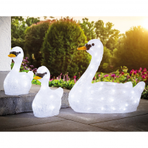 LED-Solar-Acryl-Schwan
