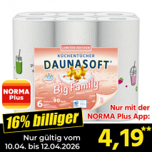 Nur mit der NORMA Plus App günstiger: »Küchentücher«