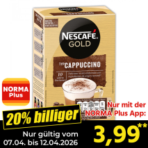 Nur mit der NORMA Plus App günstiger: »Cappuccino«