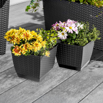 Blumentopf 2er-Set eckig