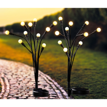 LED-Solar-Flexi-Gartenstecker 2er-Set
