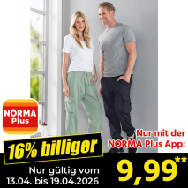 Nur mit der NORMA Plus App günstiger: »Sport- und Freizeit-Cargo-Sweathose«