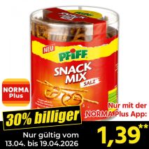 Nur mit der NORMA Plus App günstiger: »Snack Mix«