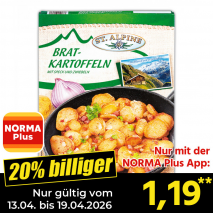 Nur mit der NORMA Plus App günstiger: »Kartoffel-Spezialität«
