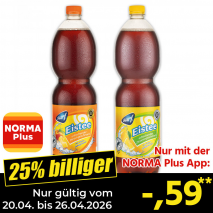 Nur mit der NORMA Plus App günstiger: »Eistee«