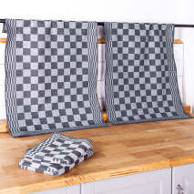 Jacquard-Geschirrtuch 2er-Set oder Frottiertuch 2er-Set