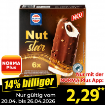 Nur mit der NORMA Plus App günstiger: »Nut / Choco Star«