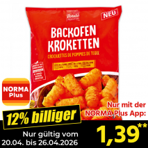 Nur mit der NORMA Plus App günstiger: »Kroketten / Rösti Ecken«