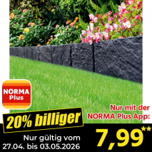 Nur mit der NORMA Plus App günstiger: »Beetumrandung«