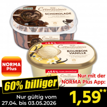 Nur mit der NORMA Plus App günstiger: »Cremissimo«
