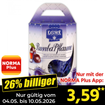 Nur mit der NORMA Plus App günstiger: »Rumba Pflaume«