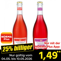 Nur mit der NORMA Plus App günstiger: »Fruchtwein-Secco«