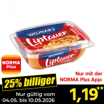 Nur mit der NORMA Plus App günstiger: »Liptauer«
