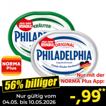 Nur mit der NORMA Plus App günstiger: »Frischkäsezubereitung«