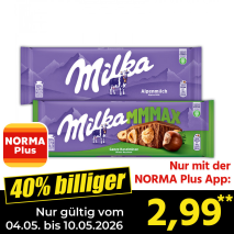 Nur mit der NORMA Plus App günstiger: »Großtafel«