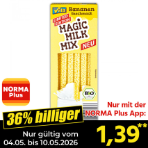 Nur mit der NORMA Plus App günstiger: »Magic Milk Mix Milchtrink-Halme«