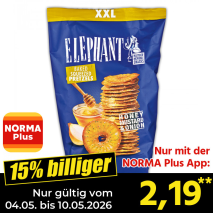 Nur mit der NORMA Plus App günstiger: »Elephant Pretzels«