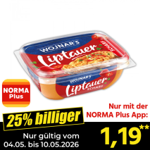 Nur mit der NORMA Plus App günstiger: »Liptauer«