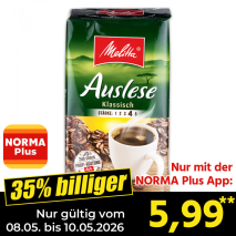 Nur mit der NORMA Plus App günstiger: »Auslese«