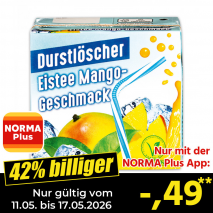 Nur mit der NORMA Plus App günstiger: »Erfrischungsgetränk«