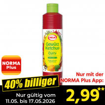 Nur mit der NORMA Plus App günstiger: »Gewürz Ketchup Curry«