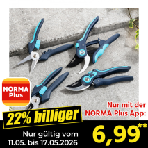 Nur mit der NORMA Plus App günstiger: »Gartenschere«
