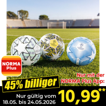 Nur mit der NORMA Plus App günstiger: »UEFA Champions League 2026 Fußball«