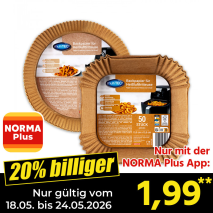 Nur mit der NORMA Plus App günstiger: »Backpapier«