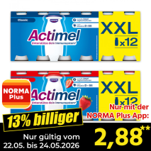Nur mit der NORMA Plus App günstiger: »Actimel XXL«