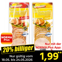 Nur mit der NORMA Plus App günstiger: »Feinstes Hähnchenbrustfilet«
