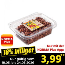 Nur mit der NORMA Plus App günstiger: »Gebrannte Nüsse XXL«