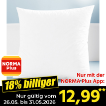 Nur mit der NORMA Plus App günstiger: »Kopfkissen 'Daunen-Traum'«