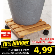 Nur mit der NORMA Plus App günstiger: »Pflanzenroller «