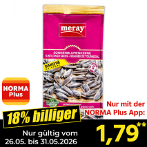 Nur mit der NORMA Plus App günstiger: »Sonnenblumenkerne«