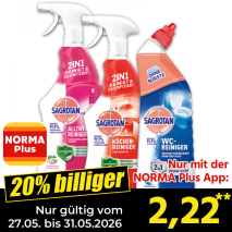 Nur mit der NORMA Plus App günstiger: »WC-/ Bad-/ Küchen-/ Allzweckreiniger«