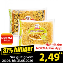 Nur mit der NORMA Plus App günstiger: »Streuselkuchen«