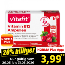 Nur mit der NORMA Plus App günstiger: »Vitamin B12 Kur«