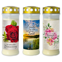 Produktbild »Grablicht mit Motiv«