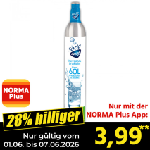 Nur mit der NORMA Plus App günstiger: »CO<sup>2</sup> Kohlensäurezylinder«