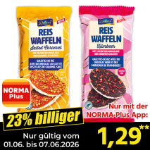Nur mit der NORMA Plus App günstiger: »Reiswaffeln «