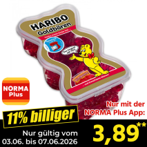 Nur mit der NORMA Plus App günstiger: »Goldbären«