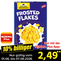 Nur mit der NORMA Plus App günstiger: »Frosted Flakes«