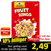 Nur mit der NORMA Plus App günstiger: »Fruit Rings«