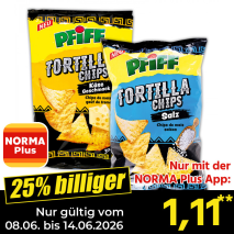 Nur mit der NORMA Plus App günstiger: »Tortilla Chips«