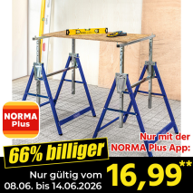 Nur mit der NORMA Plus App günstiger: »Arbeits-Unterstellbock«