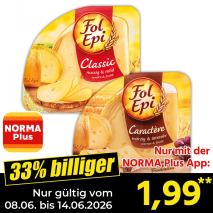 Nur mit der NORMA Plus App günstiger: »Käsescheiben«